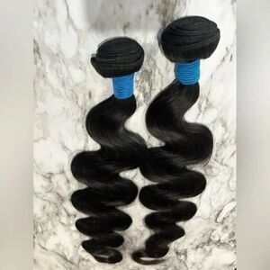 22” & 22” Brazilian Body Wave Natural Black Unprocessed 100% Human hair